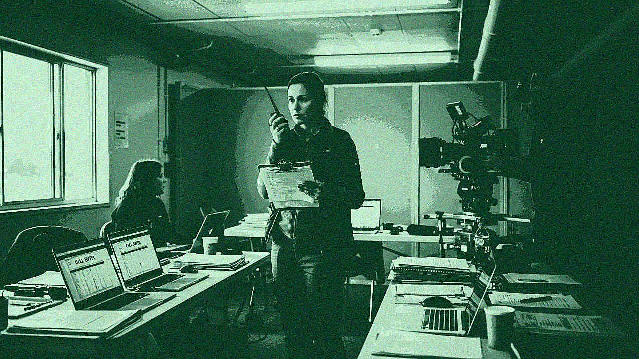 Science Based Targets SBTi: first assistant director and camera operator on a film production location